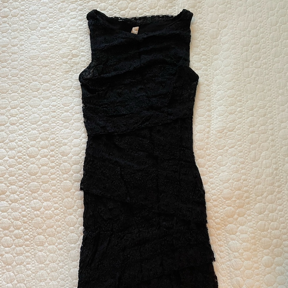 Anthropologie Bailey 44 Black Sleeveless Lace Dress.